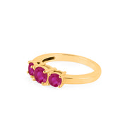 Ruby Gemstone Solid 14k Yellow Gold Ring