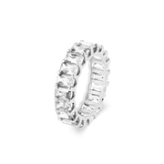White Topaz Gemstone Solid 14k White Gold Ring