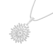White Topaz Gemstone Solid 925 Sterling Silver Pendant