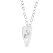 White Topaz Gemstone Solid 925 Sterling Silver Heart Pendant