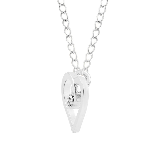 White Topaz Gemstone Solid 925 Sterling Silver Heart Pendant