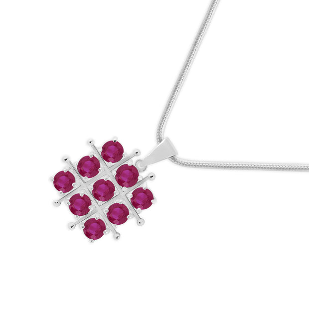Ruby Gemstone Solid 925 Sterling Silver Pendant