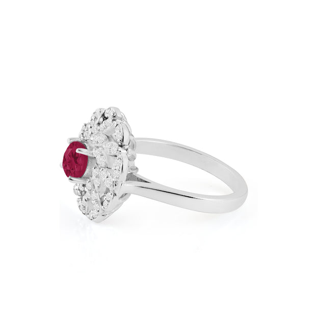 Ruby Gemstone Solid 925 Sterling Silver Ring