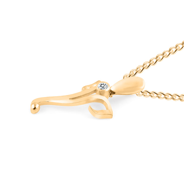 White Topaz Gemstone Solid 14k Yellow Gold Lord Ganesha Pendant