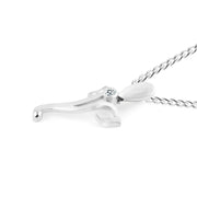 White Topaz Gemstone Solid 925 Sterling Silver Pendant