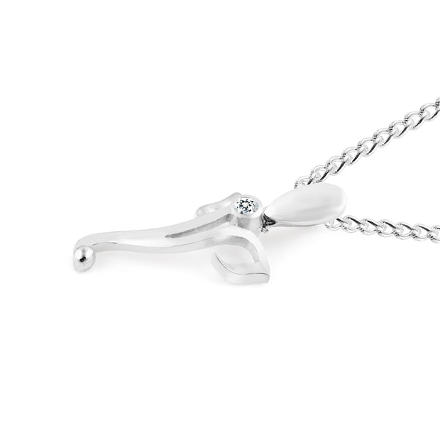 White Topaz Gemstone Solid 925 Sterling Silver Pendant