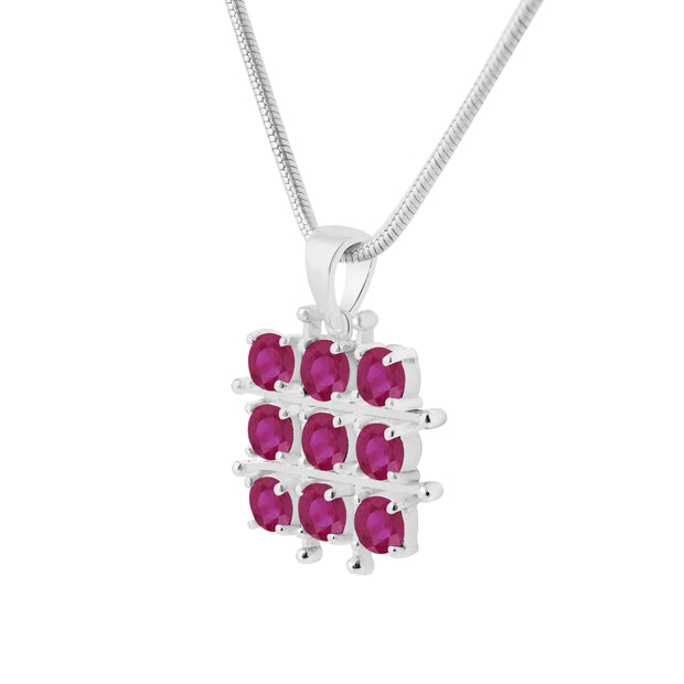 Ruby Gemstone Solid 925 Sterling Silver Pendant