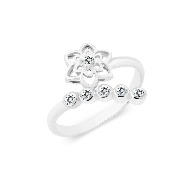 White Topaz Gemstone Solid 925 Sterling Silver Ring