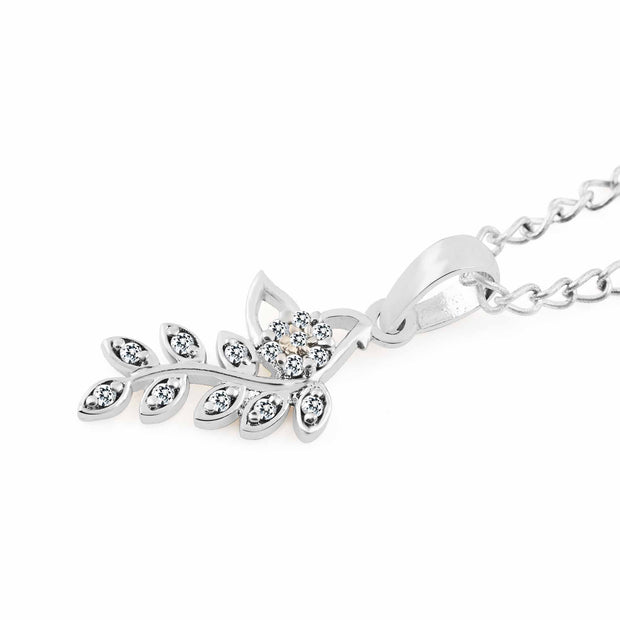 White Topaz Gemstone Solid 925 Sterling Silver Pendant