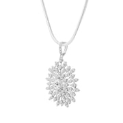 White Topaz Gemstone Solid 925 Sterling Silver Pendant