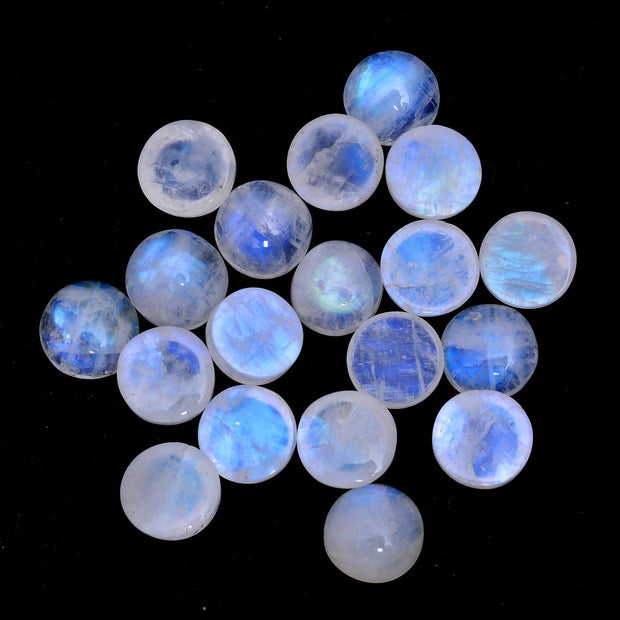 Natural Moonstone 7 MM Round Cabochon Loose Gemstone