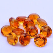 Natural Citrine 8 MM Round Cut Loose Gemstone