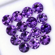 Natural Amethyst 8 MM Round Cut Loose Gemstone