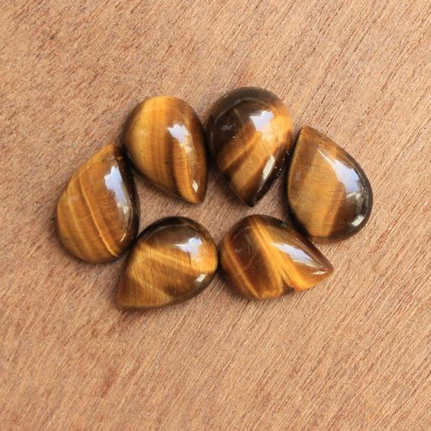 Natural Tiger's Eye 8x5 MM Pear Cabochon Loose Gemstone