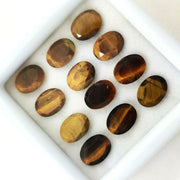 Natural Tiger's Eye 8x6 MM Oval Cut Loose Gemstone