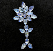 Natural Moonstone 8x6 MM Pear Cabochon Loose Gemstone