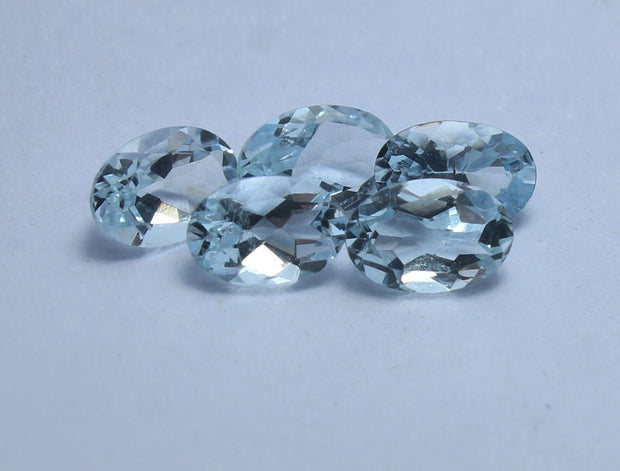 Natural Aquamarine 8x6 MM Oval Cut Loose Gemstone