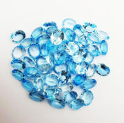 Natural Sky Blue Topaz 8x6 MM Oval Cut Loose Gemstone