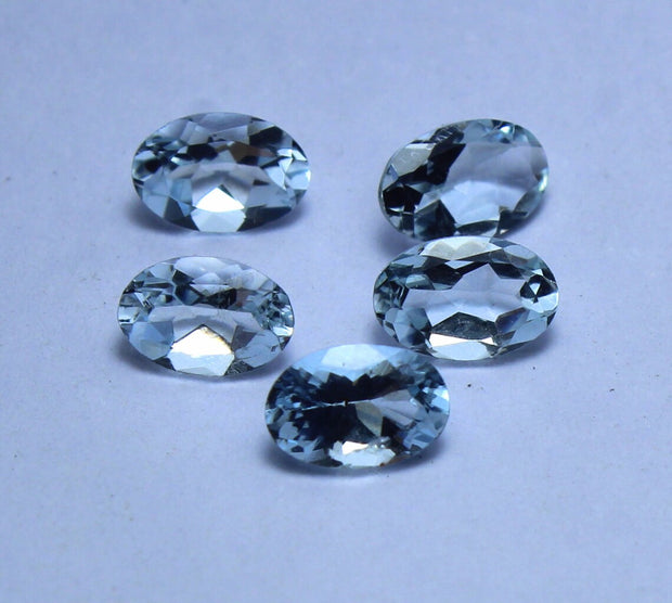 Natural Aquamarine 8x6 MM Oval Cut Loose Gemstone