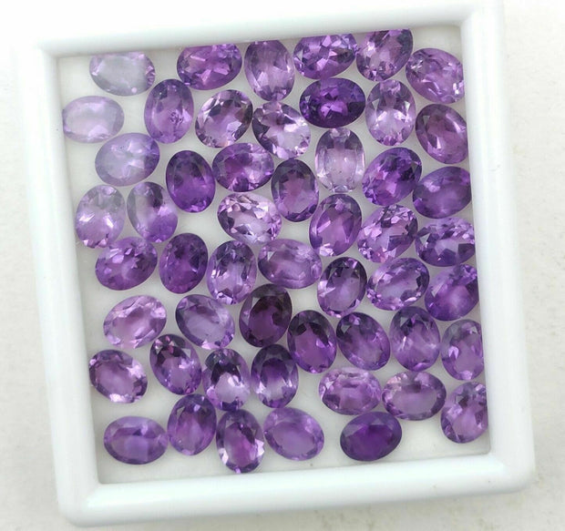 Natural Amethyst 6x4 MM Oval Cut Loose Gemstone