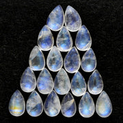 Natural Moonstone 8x6 MM Pear Cabochon Loose Gemstone