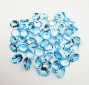 Natural Sky Blue Topaz 8x6 MM Oval Cut Loose Gemstone