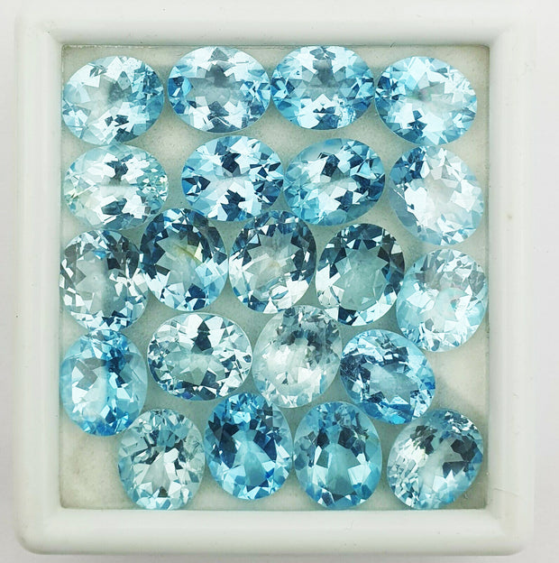 Natural Sky Blue Topaz 8x6 MM Oval Cut Loose Gemstone