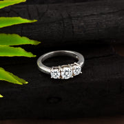 White Topaz Gemstone Solid 14k White Gold Ring