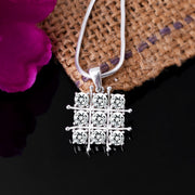 White Topaz Gemstone Solid 925 Sterling Silver Pendant