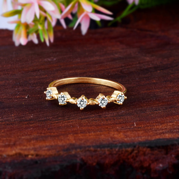 White Topaz Gemstone Solid 14k Yellow Gold Ring