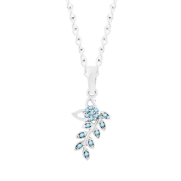Blue Topaz Gemstone Solid 925 Sterling Silver Pendant