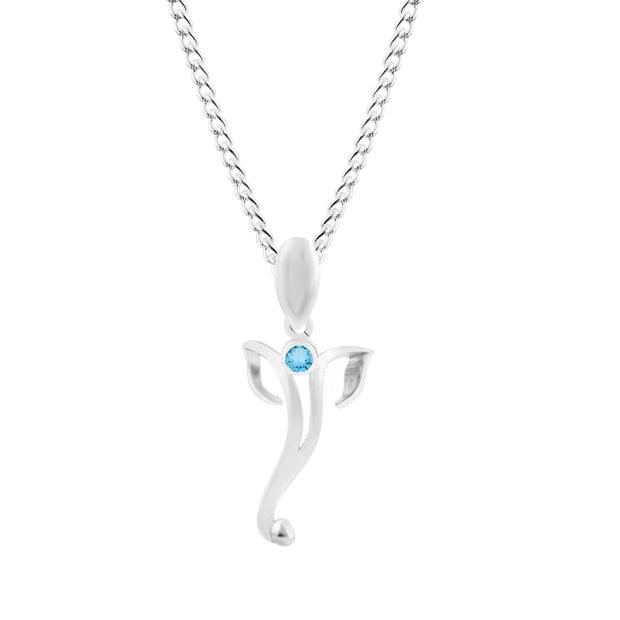 Blue Topaz Gemstone Solid 925 Sterling Silver Pendant