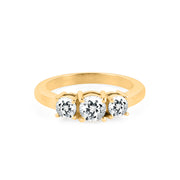 White Topaz Gemstone Solid 14k Yellow Gold Ring