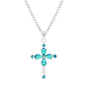 Blue Topaz Gemstone Solid 925 Sterling Silver Pendant