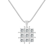 White Topaz Gemstone Solid 925 Sterling Silver Pendant