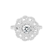 White Topaz Gemstone Solid 925 Sterling Silver Ring