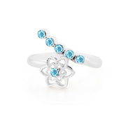 Blue Topaz Gemstone Solid 925 Sterling Silver Ring