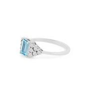 Blue Topaz Gemstone Solid 925 Sterling Silver Ring