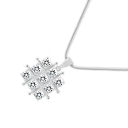 White Topaz Gemstone Solid 925 Sterling Silver Pendant