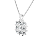 White Topaz Gemstone Solid 925 Sterling Silver Pendant