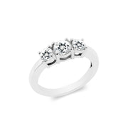 White Topaz Gemstone Solid 14k White Gold Ring