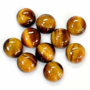 Natural Tiger's Eye 9 MM Round Cabochon Loose Gemstone