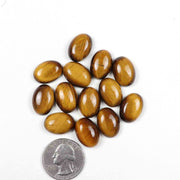 Natural Tiger's Eye 9x7 MM Oval Cabochon Loose Gemstone