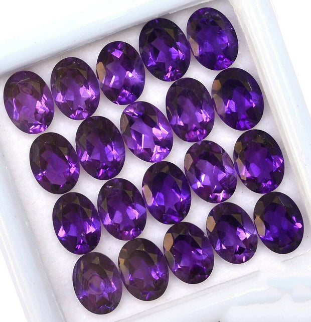 Natural Amethyst 7x5 MM Oval Cut Loose Gemstone