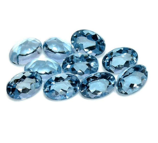 Natural Sky Blue Topaz 9x7 MM Oval Cut Loose Gemstone