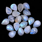 Natural Moonstone 9x7 MM Pear Cabochon Loose Gemstone