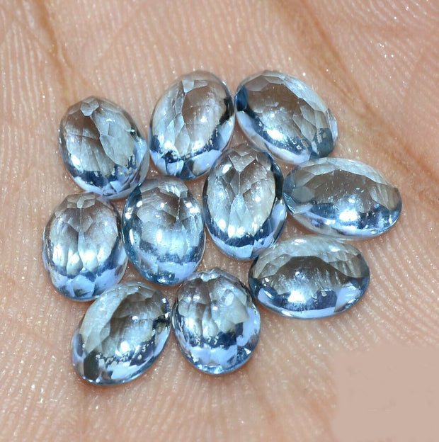 Natural Sky Blue Topaz 9x7 MM Oval Cut Loose Gemstone