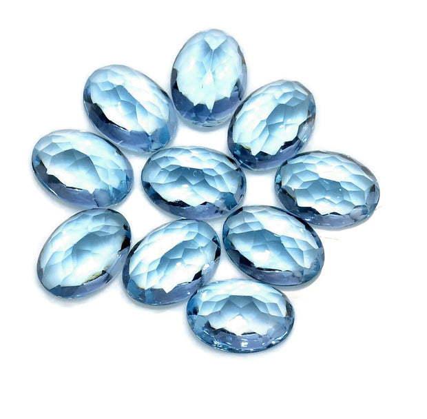 Natural Sky Blue Topaz 9x7 MM Oval Cut Loose Gemstone