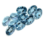 Natural Sky Blue Topaz 9x7 MM Oval Cut Loose Gemstone