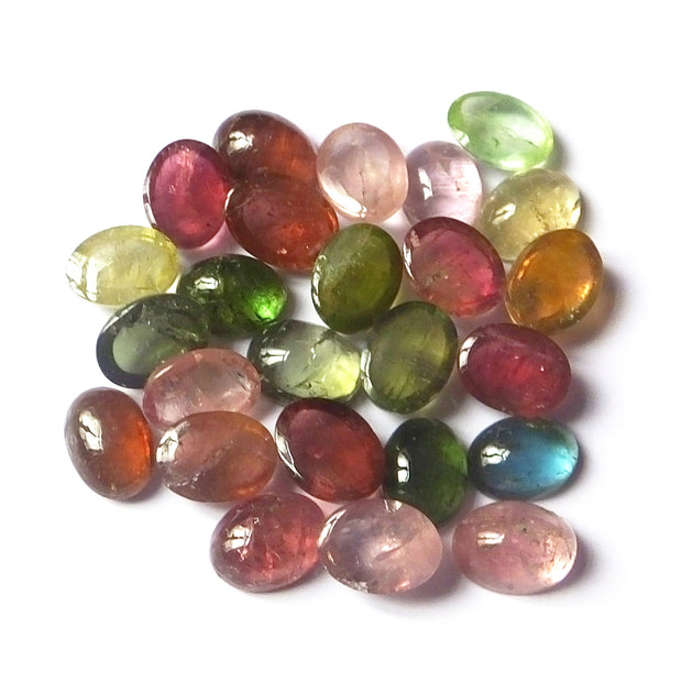 Natural Tourmaline 6x4 MM Oval Cabs Loose Gemstone